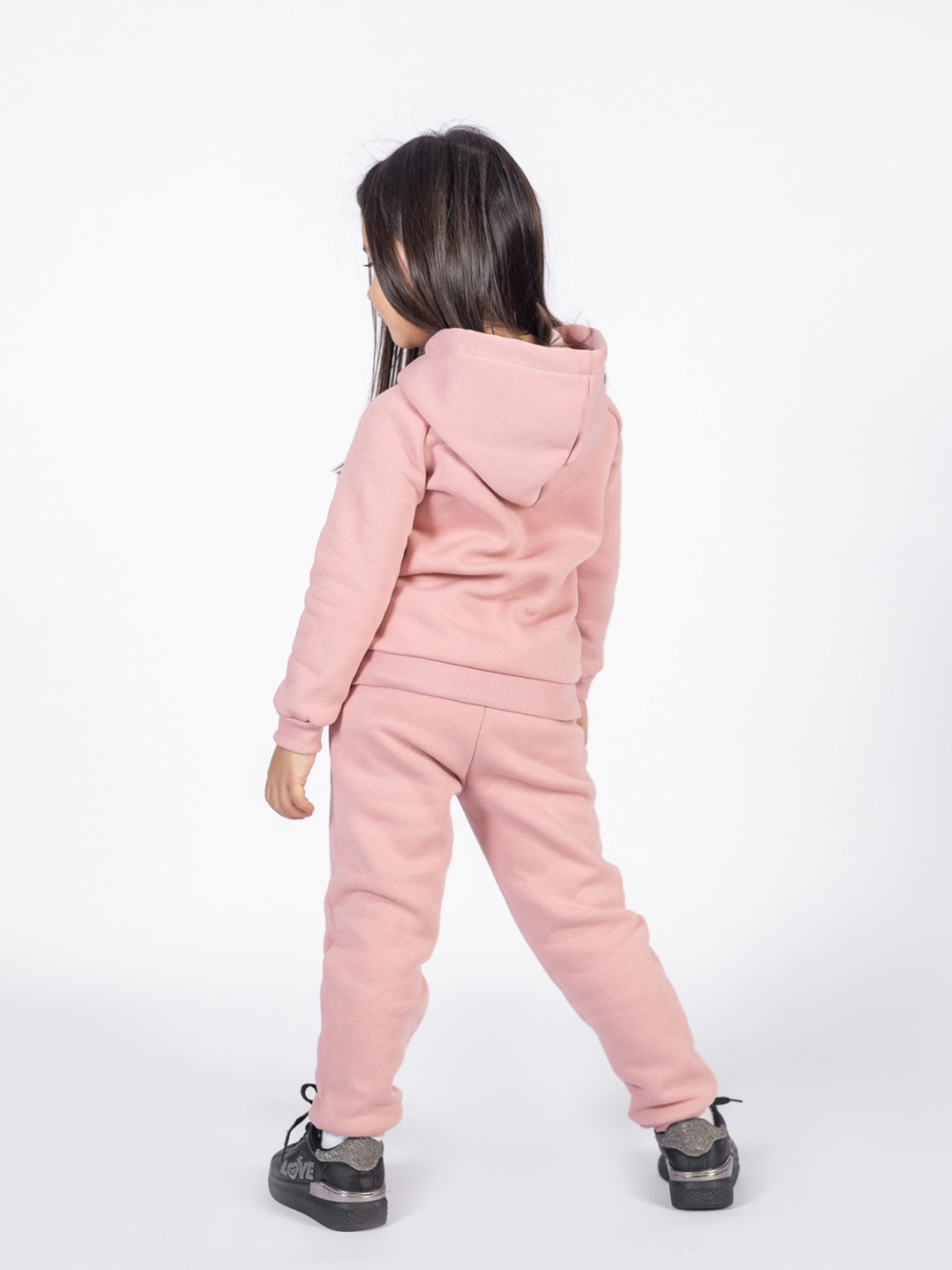 296-П. Свитшот с капюшоном  + Штаны, хлопок 65%, 35% ПЭ, 3-х нитка (начес) пудра 146,152,158