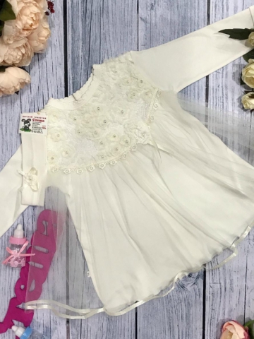 Купить оптом 126. Платье ясельное с юбкой,100% хлопок интерлок 74,80,86 в Нефтекумске