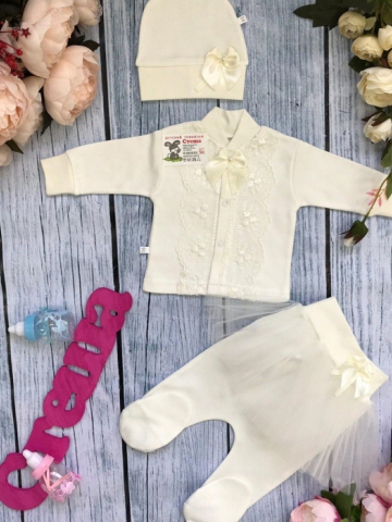 Купить оптом 172. Костюм 3-х предметник "юбка" , хлопок 100 % интерлок в Нефтекумске