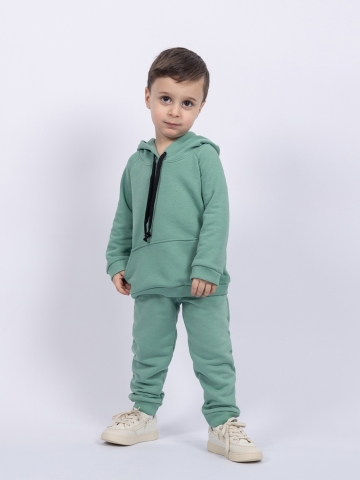 311-Х. Свитшот с капюшоном + Штаны, хлопок 65%, 35% ПЭ, 3-х нитка ( без начеса) хаки 80,86,92